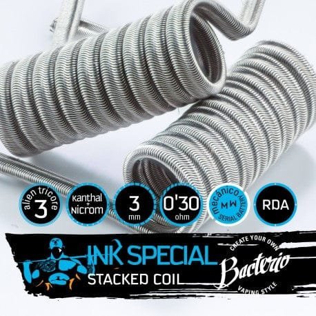 Bacterio Coils - Ink Special Stacked (Tri Core Alien 0.3ohm)